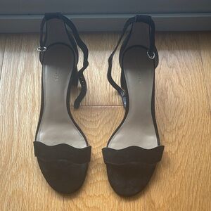 Ann Taylor Black Suede Heels